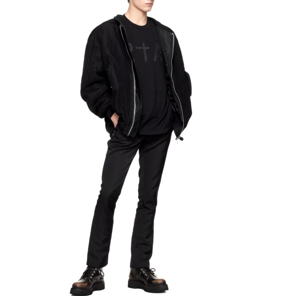Men’s RtA Zico Black Faille Pants 38